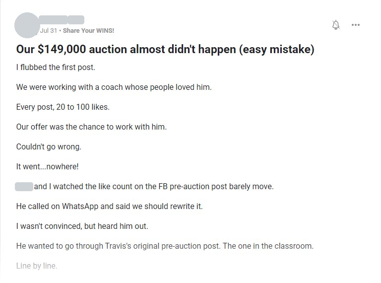 Post: a $149,000 auction that almost didn't happen